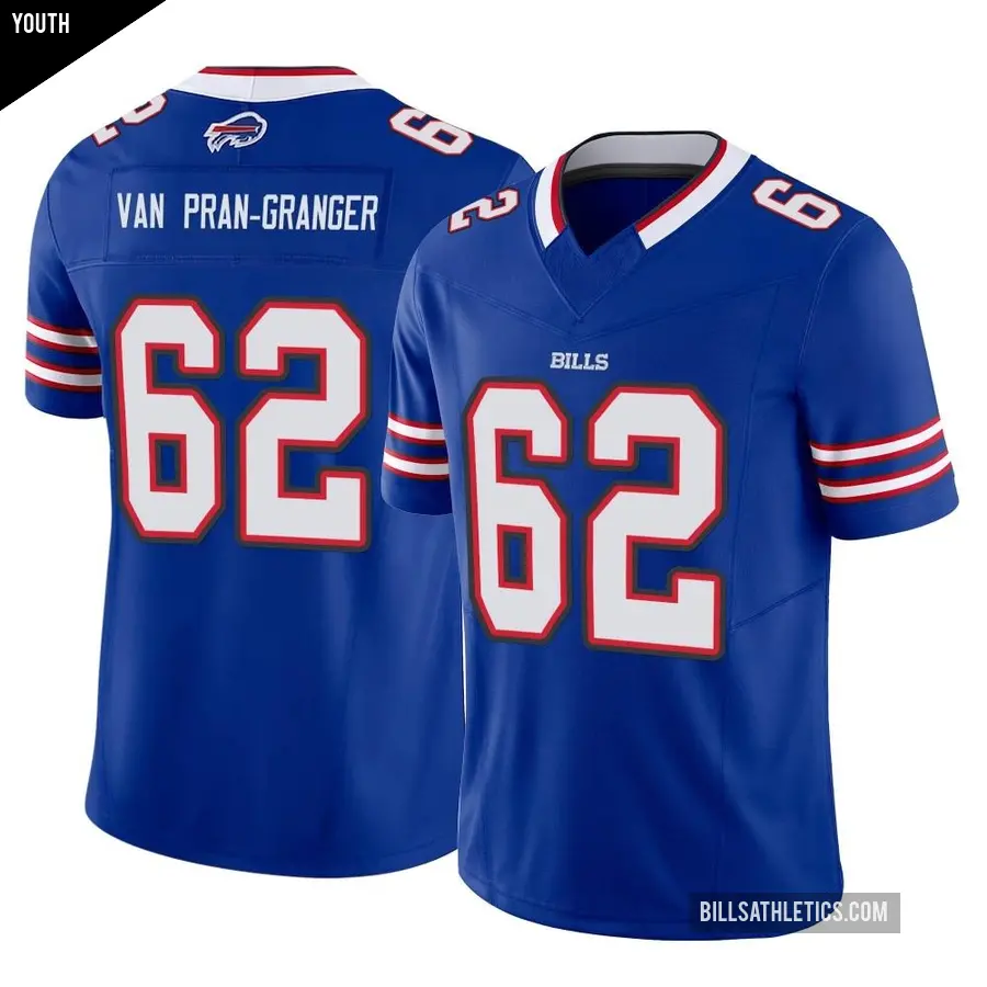 Youth Buffalo Bills ＃62 Sedrick Van Pran-Granger Royal Limited Vapor F.U.S.E. Jersey