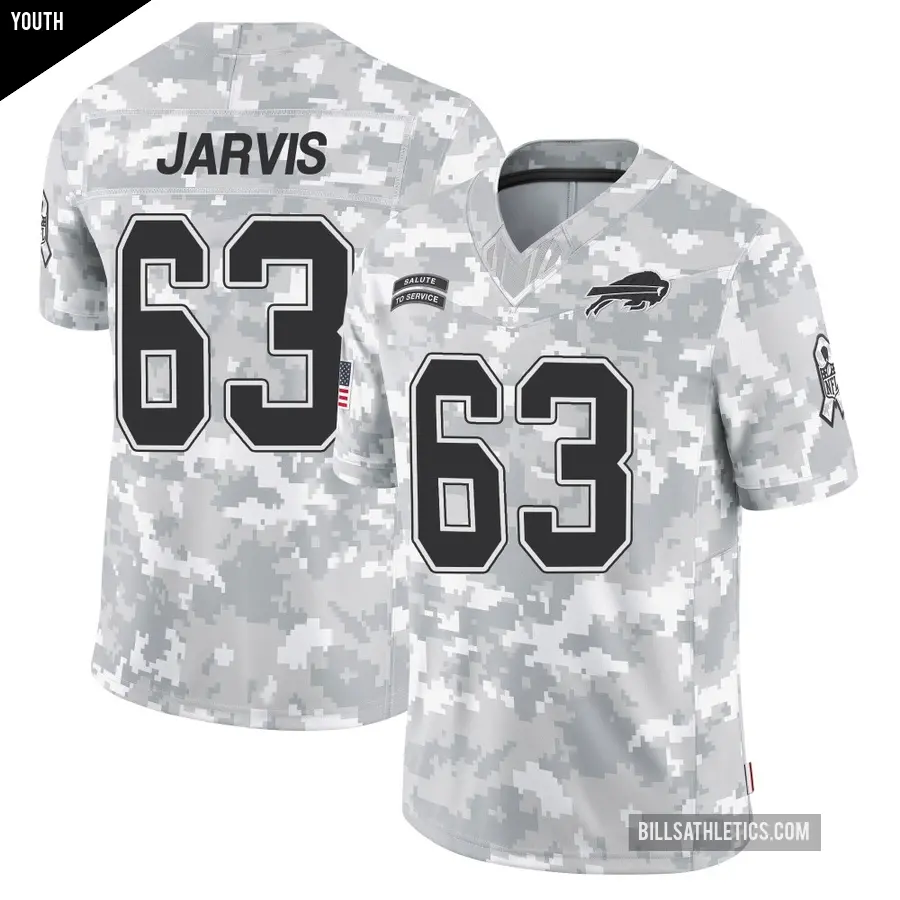 Youth Buffalo Bills ＃63 Kevin Jarvis Arctic Camo Limited 2024 Salute to Service Jersey