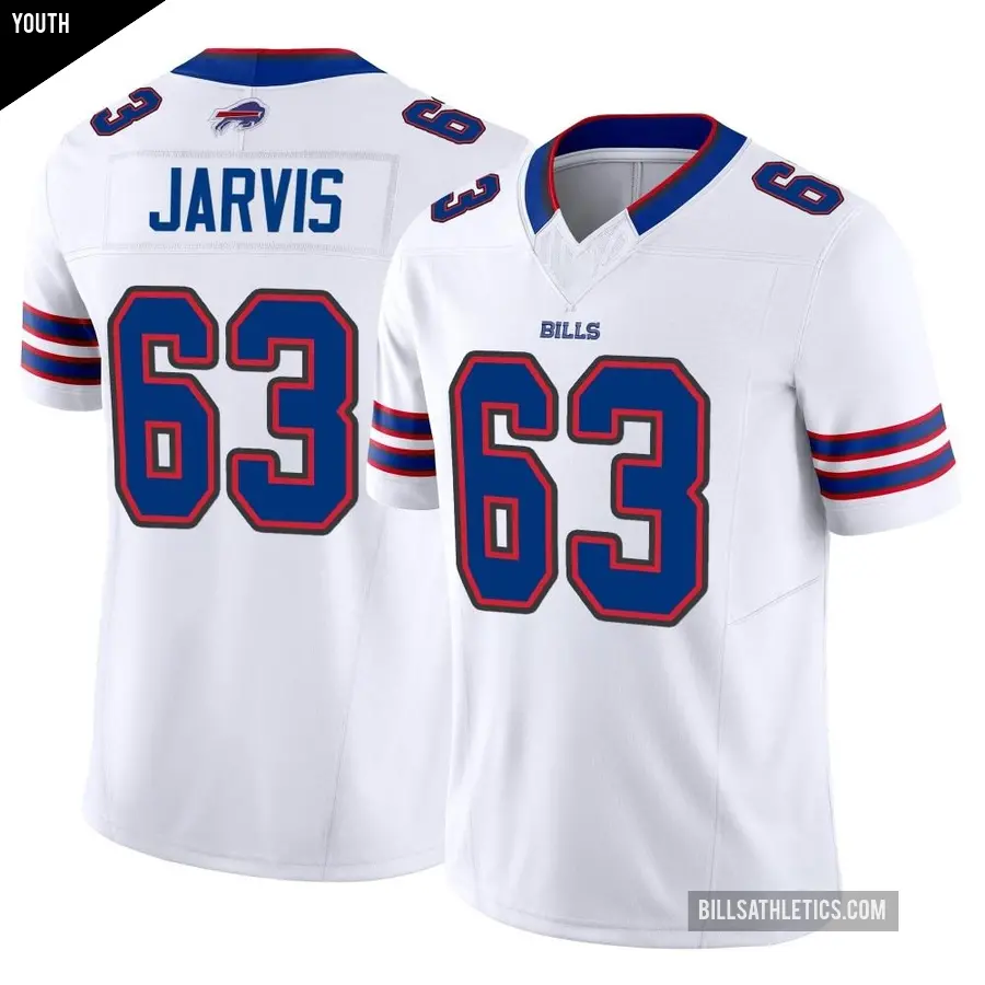 Youth Buffalo Bills ＃63 Kevin Jarvis White Limited Vapor F.U.S.E. Jersey