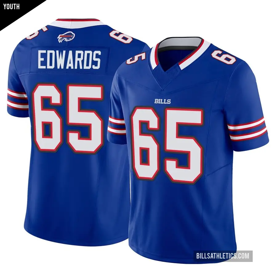 Youth Buffalo Bills ＃65 Mike Edwards Royal Limited Vapor F.U.S.E. Jersey