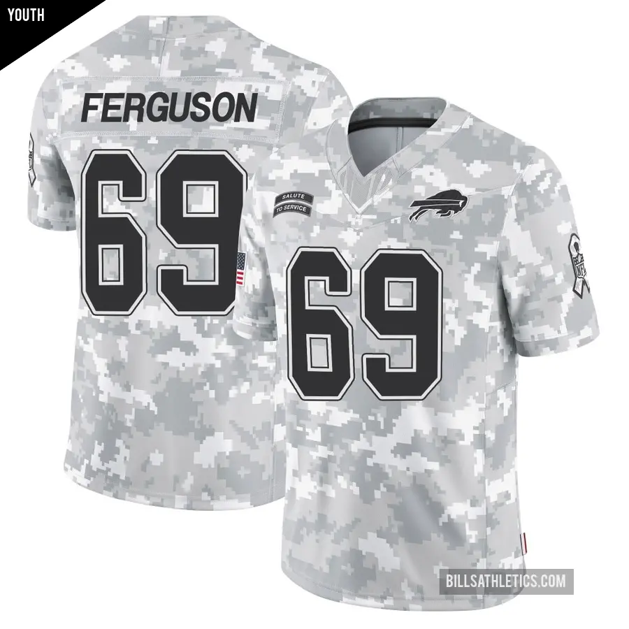Youth Buffalo Bills ＃69 Reid Ferguson Arctic Camo Limited 2024 Salute to Service Jersey