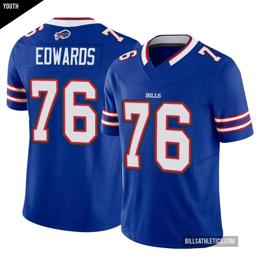 Youth Buffalo Bills ＃76 David Edwards Royal Limited Vapor F.U.S.E. Jersey