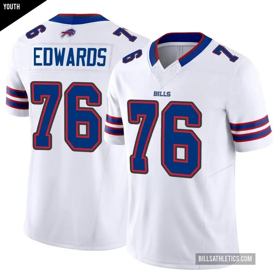 Youth Buffalo Bills ＃76 David Edwards White Limited Vapor F.U.S.E. Jersey