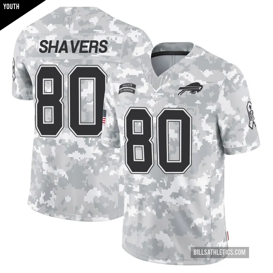 Youth Buffalo Bills ＃80 Tyrell Shavers Arctic Camo Limited 2024 Salute to Service Jersey