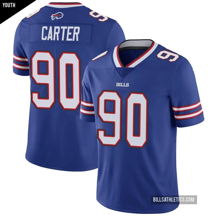 Youth Buffalo Bills ＃90 DeWayne Carter Royal Limited Team Color Vapor Untouchable Jersey