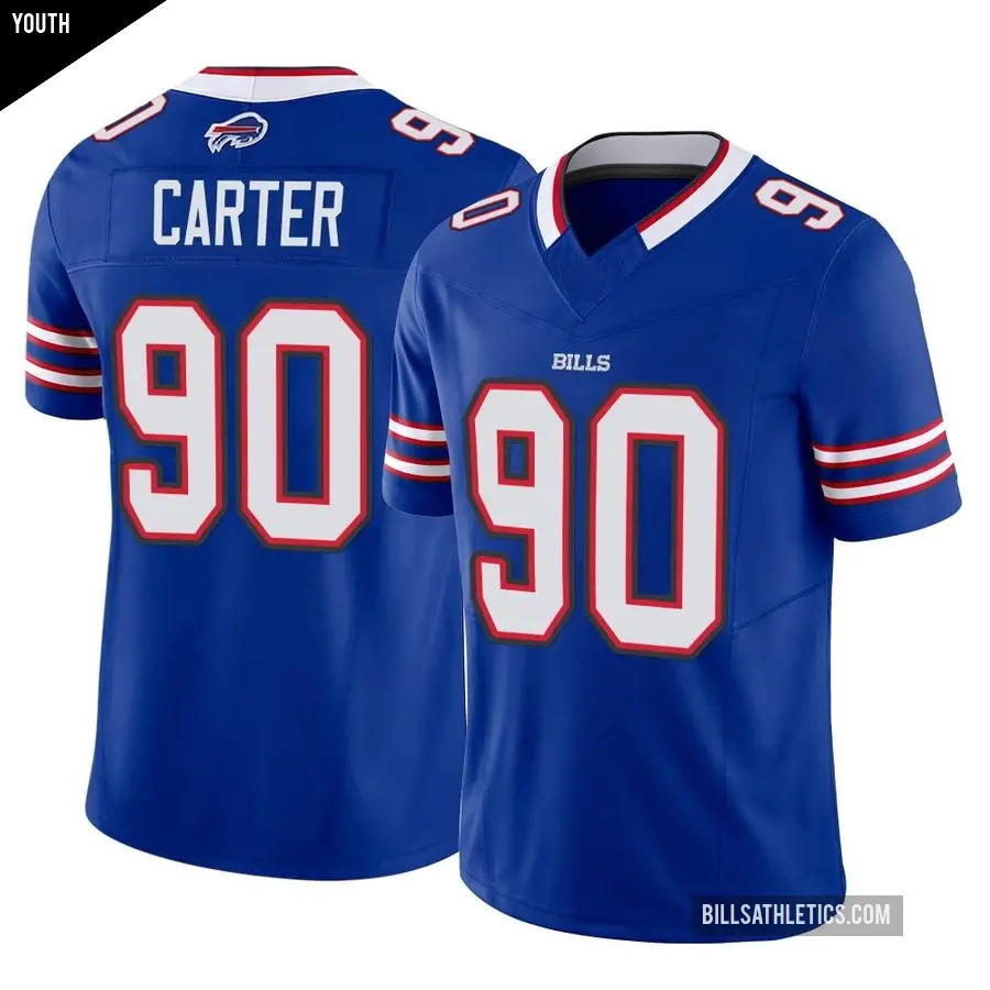Youth Buffalo Bills ＃90 DeWayne Carter Royal Limited Vapor F.U.S.E. Jersey