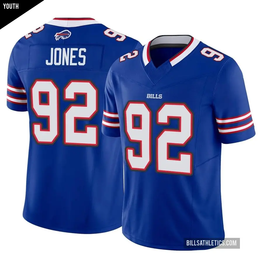 Youth Buffalo Bills ＃92 DaQuan Jones Royal Limited Vapor F.U.S.E. Jersey